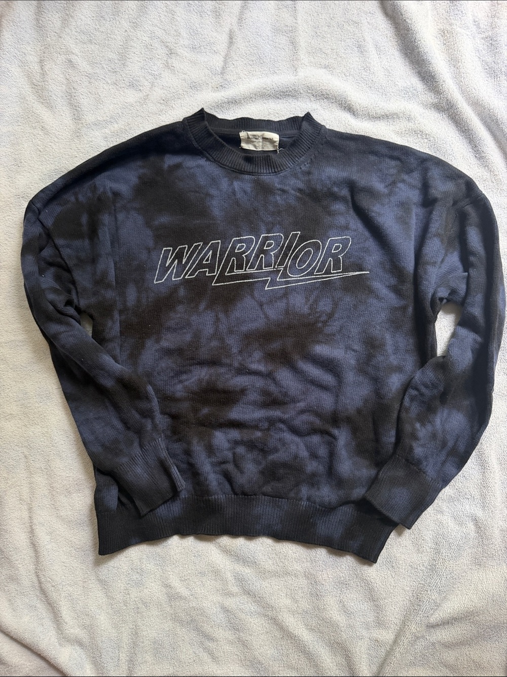 Spiritual Gangster Warrior Crewneck Sweater - Navy Tie-Dye